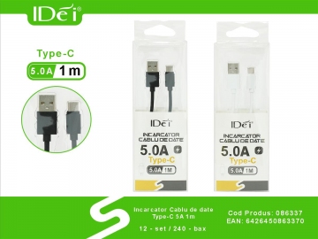 Incarcator Cablu de date Type-C 5A 1m 086337