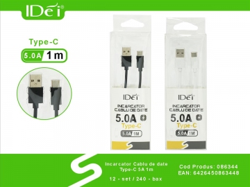 Incarcator Cablu de date Type-C 5A 1m 086344