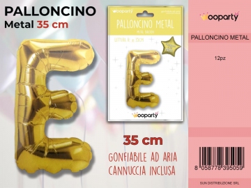 Balon Folie Auriu Litera E 35cm 7839505