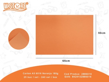 Carton A3 6016 Naranja 180g 2886016